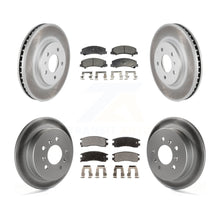 Charger l'image dans la galerie, Front Rear Coated Brake Rotor &amp; Ceramic Pad Kit For Chevrolet Impala Monte Carlo
