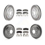 Front Rear Coated Brake Rotor & Ceramic Pad Kit For Chevrolet Impala Monte Carlo