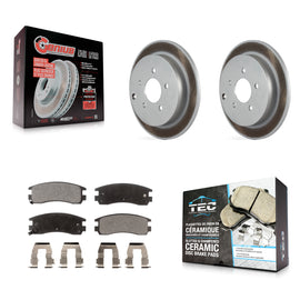Rear Coated Brake Rotor & Ceramic Pad Kit For Buick Rendezvous Chevrolet Venture