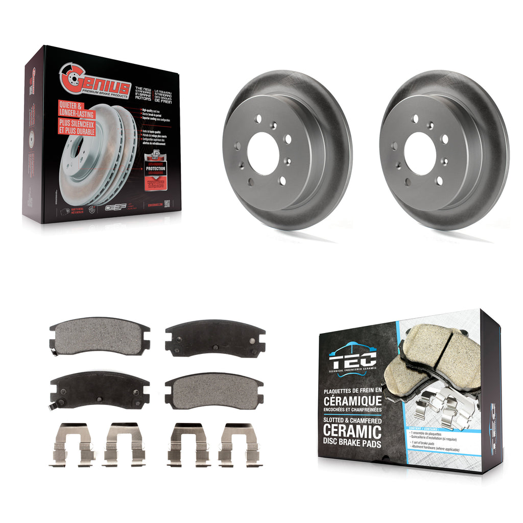 Rear Coat Brake Rotor Ceramic Pad Kit For Chevrolet Impala Buick Pontiac Century