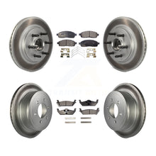 Charger l'image dans la galerie, Front Rear Coated Brake Rotor Ceramic Pad Kit For Ford F-150 Lincoln Mark LT RWD