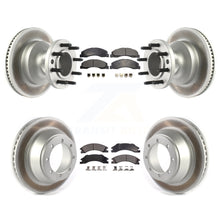 Load image into Gallery viewer, Front Rear Coated Disc Brake Rotor And Ceramic Pad Kit For Ford E-450 Super Duty
