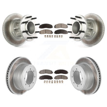 Charger l'image dans la galerie, Front Rear Coat Disc Brake Rotor Ceramic Pad Kit For Ford F-350 Super Duty F-250