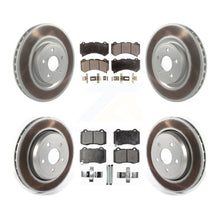 Charger l&#39;image dans la galerie, Front Rear Coated Disc Brake Rotor Ceramic Pad Kit For Jeep Grand Cherokee Dodge