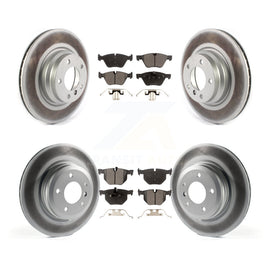 [Front+Rear] 2006 BMW 330i 330xi Premium Coated Rotors & Ceramic Pads Brake Kit For Max Braking