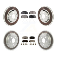 Charger l&#39;image dans la galerie, Front Rear Coated Disc Brake Rotors And Ceramic Pads Kit For Acura RLX