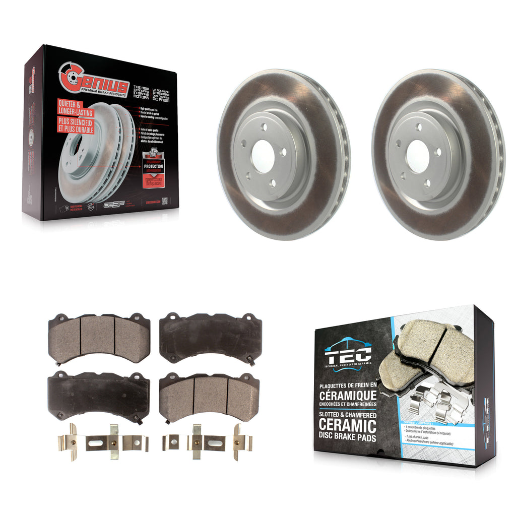 Front Coated Brake Rotor & Ceramic Pad Kit For Jeep Grand Cherokee Dodge Durango