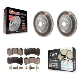 Front Coated Brake Rotor & Ceramic Pad Kit For Jeep Grand Cherokee Dodge Durango