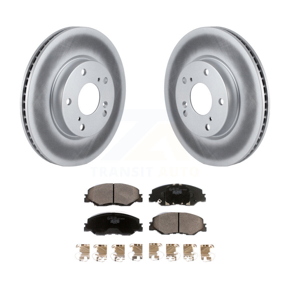 Front Coated Disc Brake Rotors And Ceramic Pads Kit For Honda Insight Civic