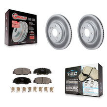 Charger l'image dans la galerie, Front Coated Disc Brake Rotors And Ceramic Pads Kit For Honda Insight Civic