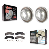Rear Coated Brake Rotors Ceramic Pad Kit For Ford E-450 Super Duty DIESEL engine