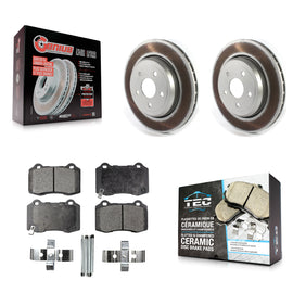 Rear Coat Disc Brake Rotor Ceramic Pad Kit For Jeep Grand Cherokee Dodge Durango