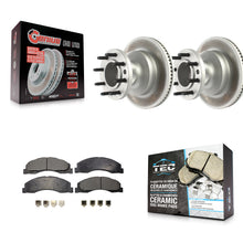 Charger l'image dans la galerie, Front Coat Brake Rotor Ceramic Pad Kit For Ford E-350 Super Duty E-450 Econoline