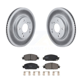[Front] 2017 Honda Accord LX-S Premium Coated Rotors & Ceramic Pads Brake Kit For Max Braking