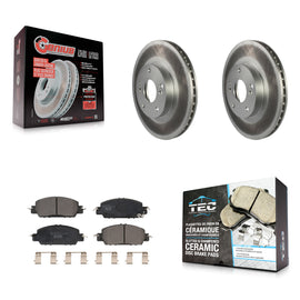 [Front] 2016 Honda Accord LX-S with 2.4L Premium Coated Rotors & Ceramic Pads Brake Kit For Max Braking