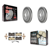 Front Coated Brake Rotor Ceramic Pad Kit For Chevrolet Silverado 1500 GMC Sierra
