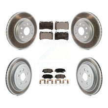 Load image into Gallery viewer, Front Rear Coated Disc Brake Rotors And Ceramic Pads Kit For Cadillac CTS