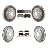 Front Rear Coated Disc Brake Rotors And Ceramic Pads Kit For Cadillac CTS