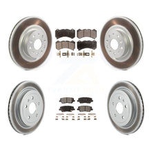 Charger l'image dans la galerie, Front Rear Coated Disc Brake Rotors And Ceramic Pads Kit For Cadillac CTS