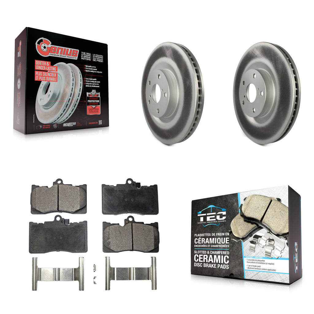 Front Coat Brake Rotors Ceramic Pad Kit For Lexus GS350 IS300 IS350 RC350 IS200t