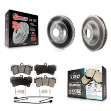 Charger l'image dans la galerie, Front Coated Brake Rotors Ceramic Pad Kit For Audi Q7 Porsche Cayenne Volkswagen