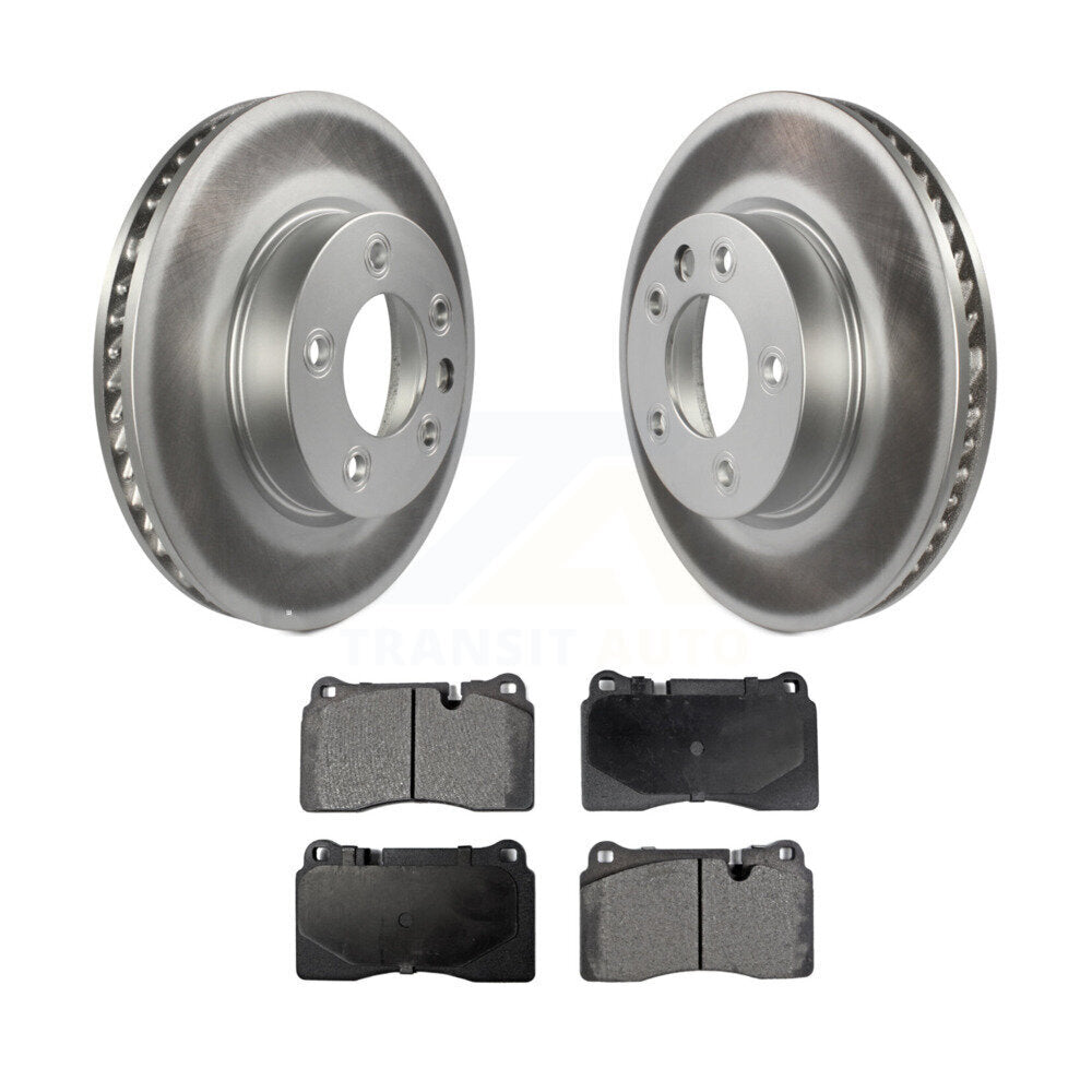 Front Coated Disc Brake Rotors And Ceramic Pads Kit For Volkswagen Touareg