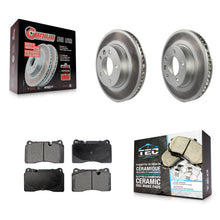 Charger l'image dans la galerie, Front Coated Disc Brake Rotors And Ceramic Pads Kit For Volkswagen Touareg