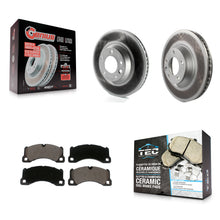 Charger l'image dans la galerie, Front Coated Disc Brake Rotors And Ceramic Pads Kit For Porsche Cayenne