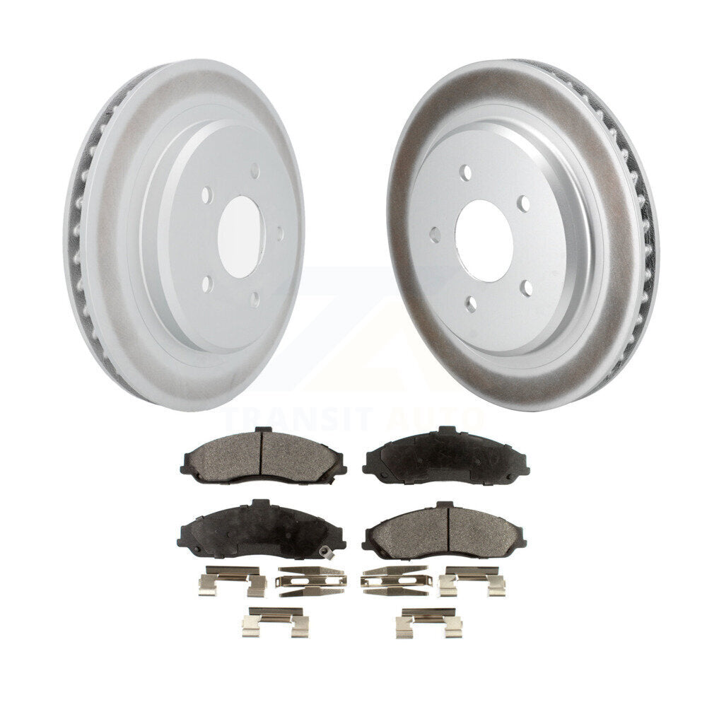 Front Coated Disc Brake Rotor & Ceramic Pad Kit For 1997-2004 Chevrolet Corvette