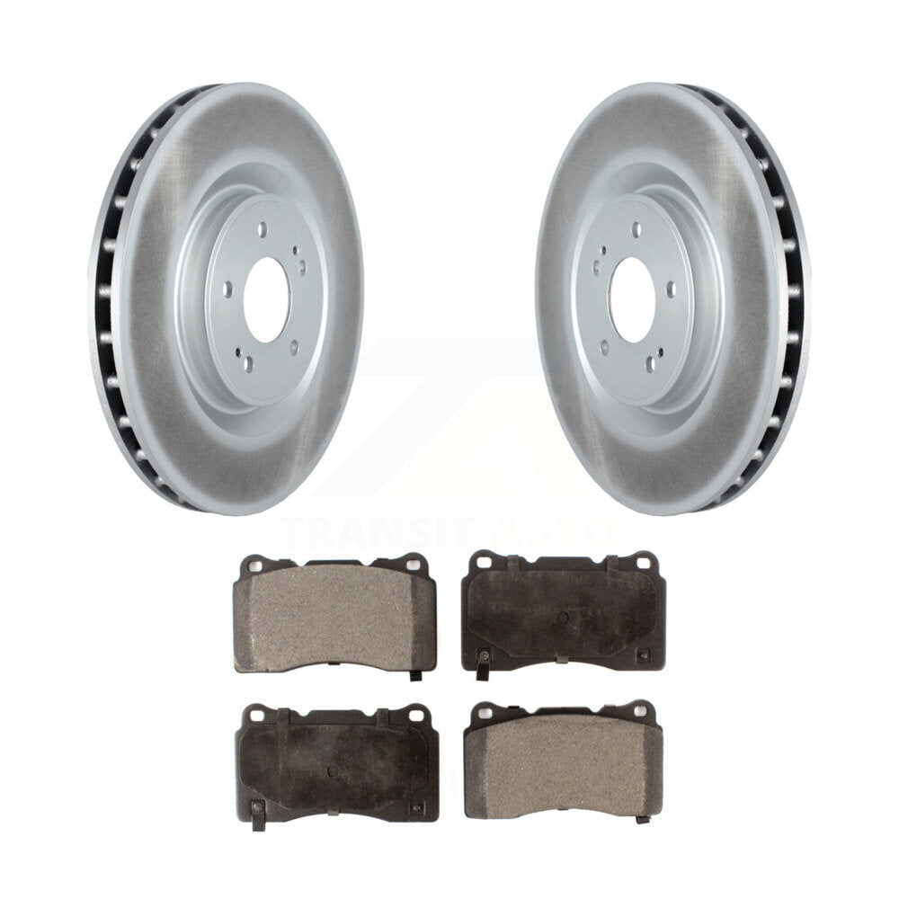 Front Coated Disc Brake Rotors And Ceramic Pads Kit For Mitsubishi Lancer