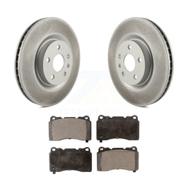 Front Coated Disc Brake Rotors And Ceramic Pads Kit For Cadillac XTS Buick Regal