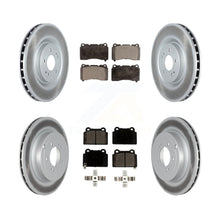 Charger l'image dans la galerie, Front Rear Coated Disc Brake Rotors And Ceramic Pads Kit For Mitsubishi Lancer