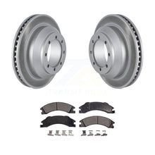 Charger l&#39;image dans la galerie, Rear Coated Disc Brake Rotor Ceramic Pad Kit For Ford E-350 Super Duty Econoline