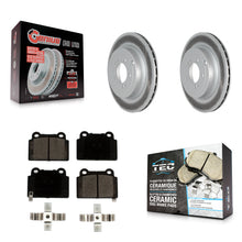 Load image into Gallery viewer, Rear Coated Disc Brake Rotors And Ceramic Pads Kit For Mitsubishi Lancer