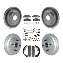 Charger l'image dans la galerie, [Front+Rear] 09-11 Ford Focus Coated Rotor Drum Brake Kit &amp; Ceramic Pads For Max Braking