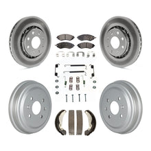 Load image into Gallery viewer, Front Rear Coat Brake Rotors Ceramic Pad Drum Kit (7Pc) For Chevrolet Aveo Spark