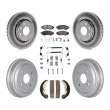Load image into Gallery viewer, Front Rear Coat Brake Rotors Ceramic Pad Drum Kit (7Pc) For Chevrolet Aveo Spark