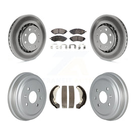 Front Rear Coat Brake Rotors Ceramic Pad Drum Kit For Chevrolet Aveo Spark Aveo5