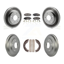Charger l'image dans la galerie, Front Rear Coated Disc Brake Rotors Ceramic Pads And Drum Kit For Honda Civic