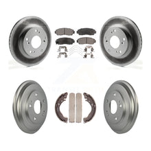 Charger l&#39;image dans la galerie, Front Rear Coated Disc Brake Rotors Ceramic Pads And Drum Kit For Honda Civic