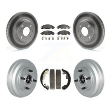 Charger l'image dans la galerie, [Front+Rear] 2009-2011 Ford Focus Coated Rotor Drum Brake Kit &amp; Ceramic Pads For Max Braking