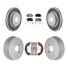Charger l'image dans la galerie, Front Rear Coated Disc Brake Rotors Ceramic Pads And Drum Kit For Toyota Corolla