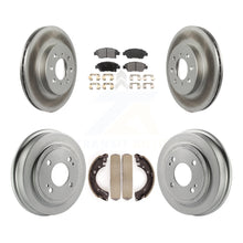 Charger l&#39;image dans la galerie, [Front+Rear] 2007-2008 Honda Fit Coated Rotor Drum Brake Kit &amp; Ceramic Pads For Max Braking