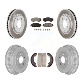 Front Rear Coat Brake Rotor Ceramic Pad Drum Kit For Dodge Grand Caravan Voyager