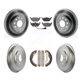 Front Rear Coated Disc Brake Rotor Ceramic Pad And Drum Kit For Volkswagen Jetta