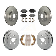 Charger l&#39;image dans la galerie, Front Rear Coated Disc Brake Rotors Ceramic Pads And Drum Kit For Toyota Celica