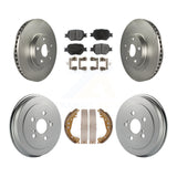 Front Rear Coated Disc Brake Rotors Ceramic Pads And Drum Kit For Toyota Celica