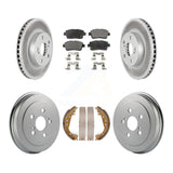 [Front+Rear] 2004-2008 Toyota Prius Coated Rotor Drum Brake Kit & Ceramic Pads For Max Braking