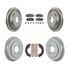 Charger l&#39;image dans la galerie, Front Rear Coated Disc Brake Rotors Ceramic Pads And Drum Kit For Honda Civic