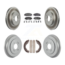 Charger l&#39;image dans la galerie, Front Rear Coated Disc Brake Rotors Ceramic Pads And Drum Kit For Honda Insight